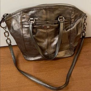 Coach Textured Leather Cross-Body Handbag